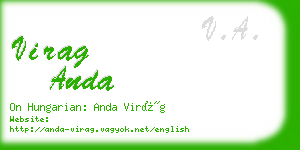 virag anda business card
